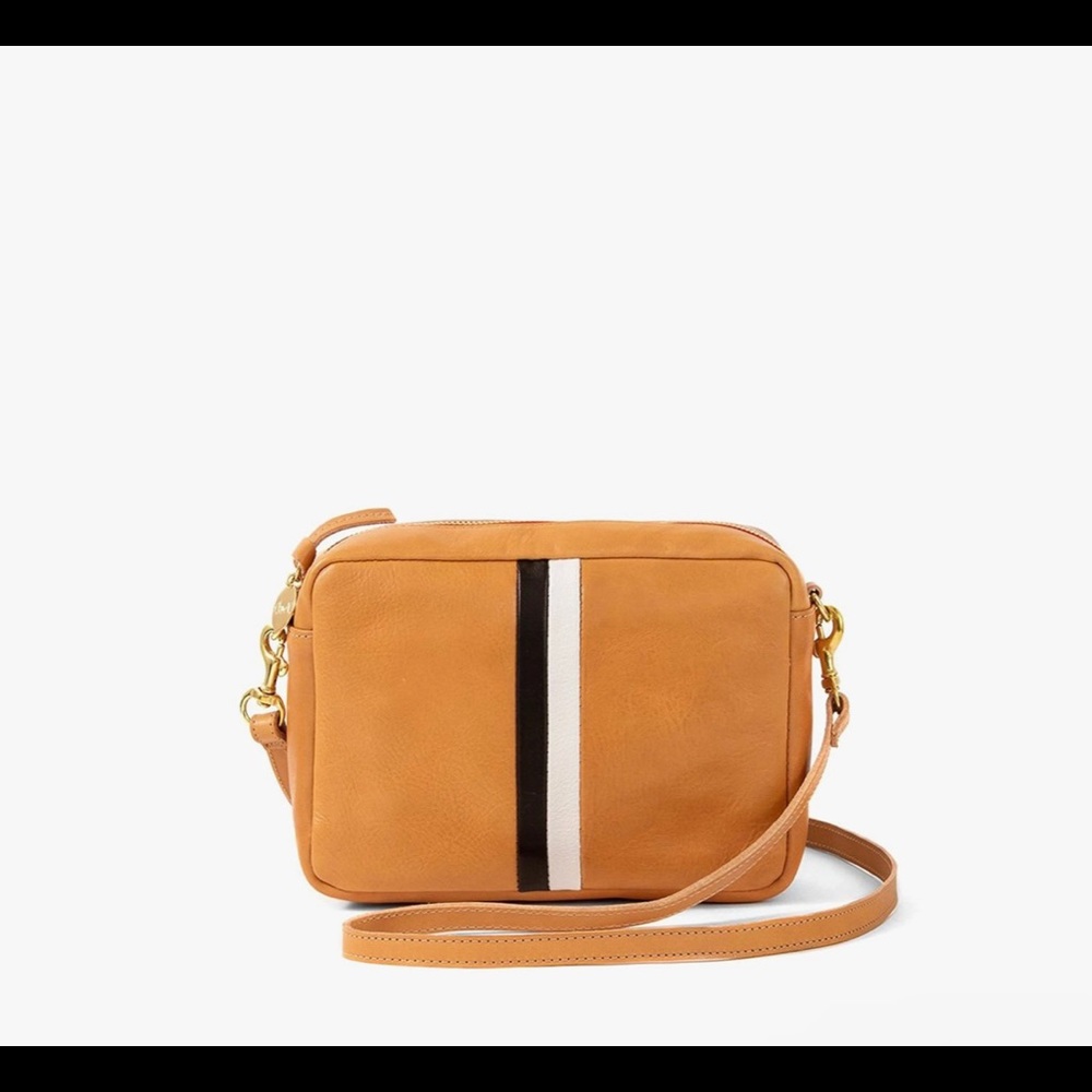 Clare V. NWOT MIDI SAC in natural w/black & cream stripe.
